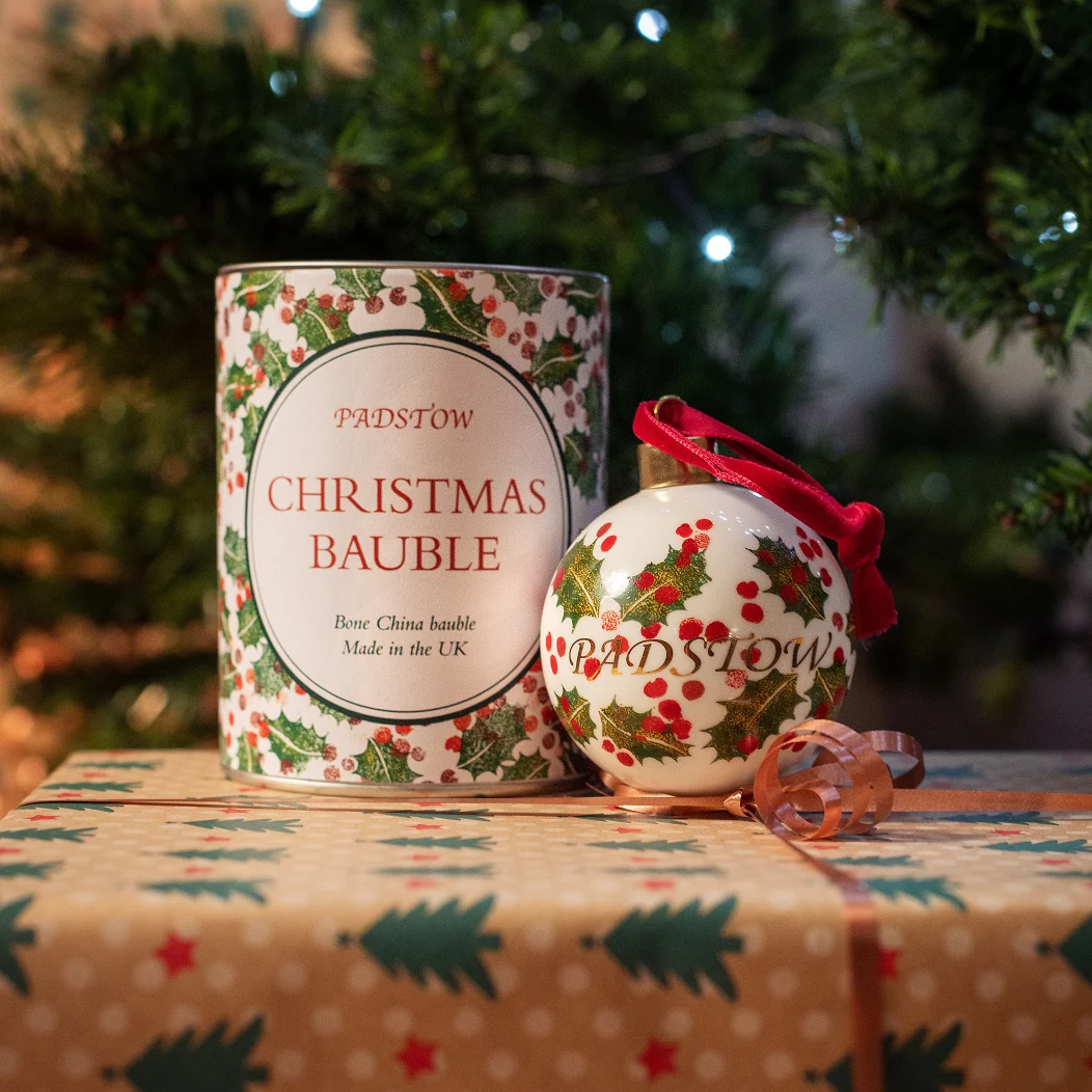 Holly Christmas Bauble - Individually Boxed