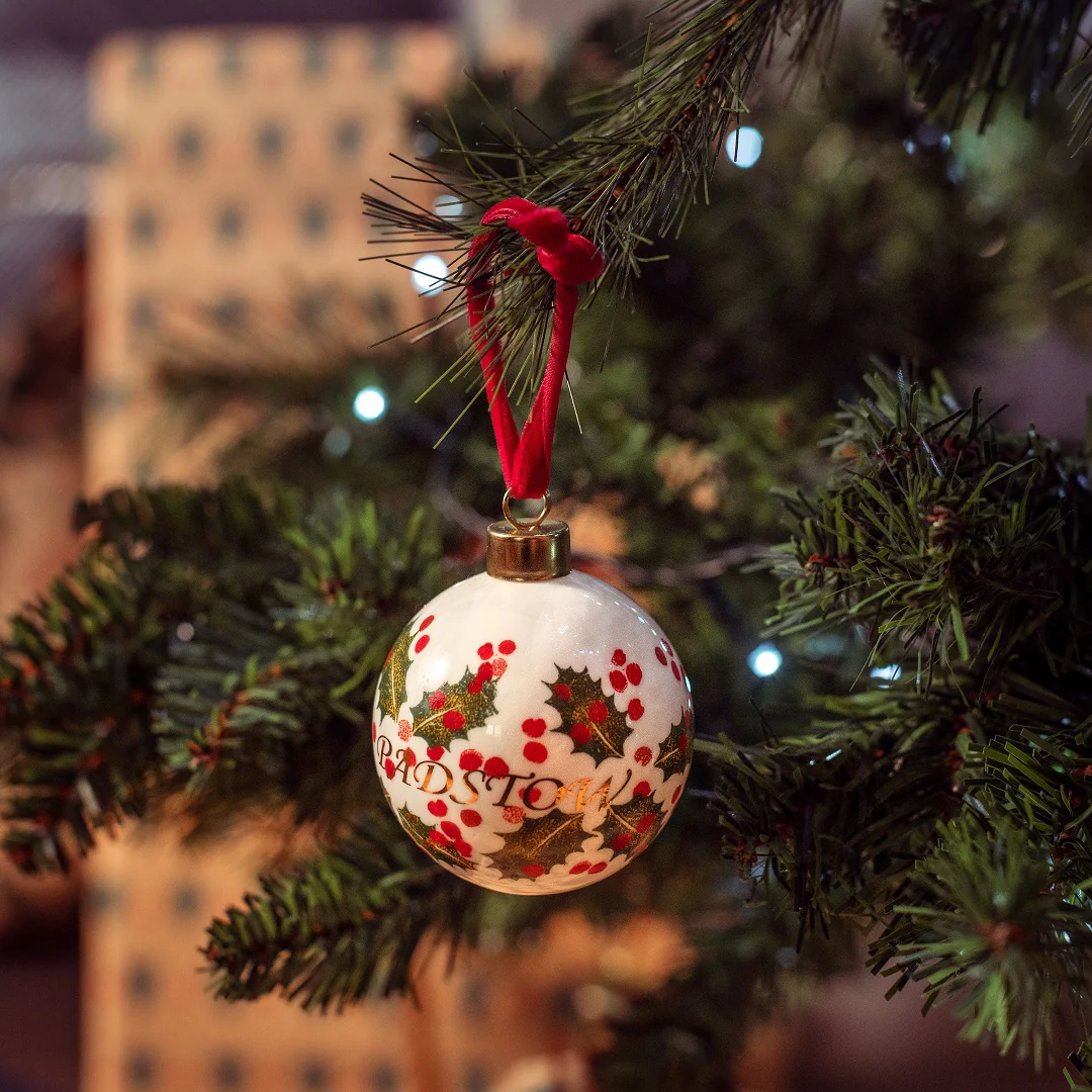 Holly Christmas Bauble - Individually Boxed - Image 2